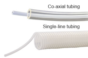 Tubo co-axial vs. Tubo de una sola línea